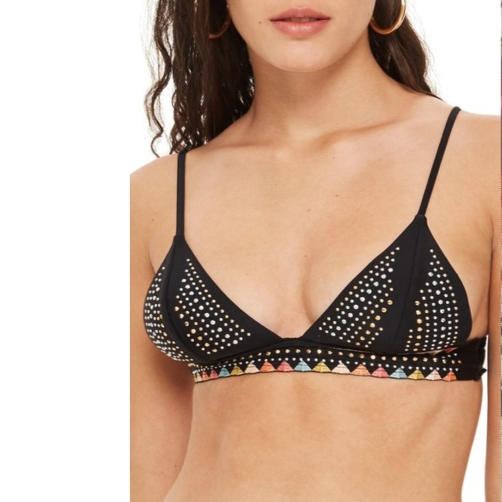 Topshop | Studded Bikini Top, Size 6